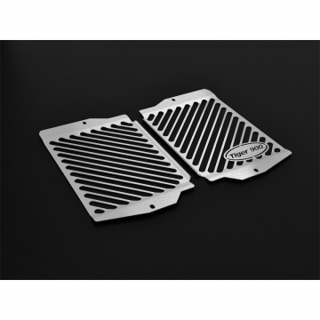 view Zieger 10008150 Logo Radiator Guard, Silver for Triumph Tiger 900 (2019-)
