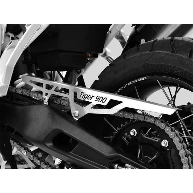 Zieger 10008156 Logo Chain Guard, Silver for Triumph Tiger 900
