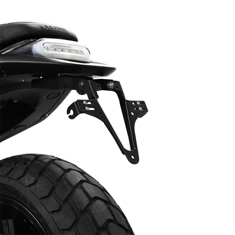 IBEX License Plate Holder For Harley-Davidson Softail Slim / Black Line – Black Steel