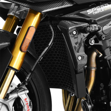 view Zieger 10010170 Pro Radiator Guard, Black for Triumph Speed Triple 1200 '21-'23