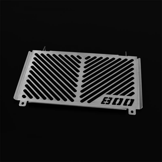 Zieger 10010475 Logo Radiator Guard, Silver for Suzuki V-Strom