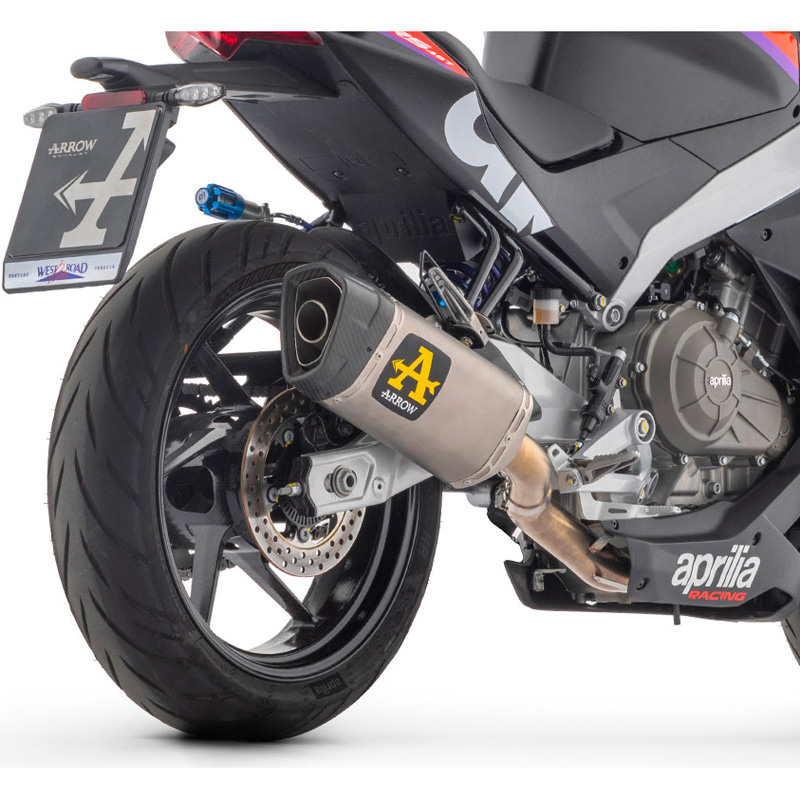 Arrow 71968PT Homo. Pista Full Exhaust Titanium for Aprilia RS 457 2024