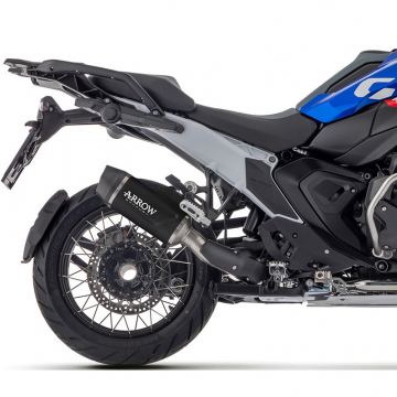 view Arrow 72651AKN Indy Race Evo Slip-on Exhaust, Aluminum Dark for BMW R1300GS '24-