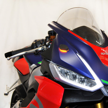 view New Rage Cycles 660-MBO Mirror Block Off Turn Signals for Aprilia RS660 (2021-)