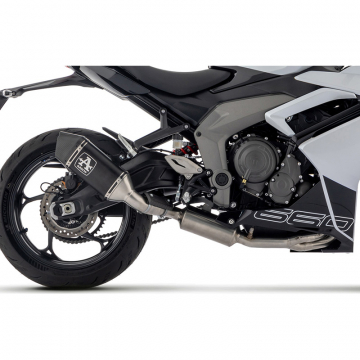 Arrow 71007VAN Veloce Racing Full Exhaust, Aluminum Dark for Triumph Daytona 660 '24-