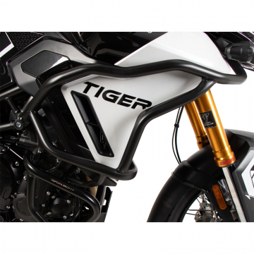 view Hepco & Becker 502.7658 00 01 Upper Crashbars, Black for Triumph Tiger 900 GT/Pro '24-