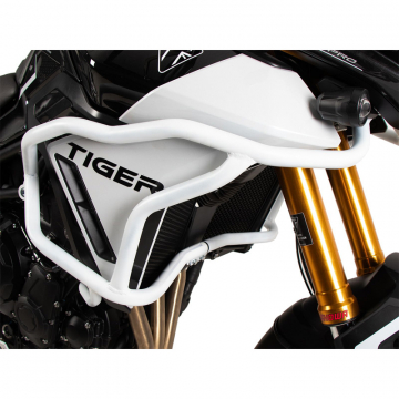 view Hepco & Becker 502.7658 00 03 Upper Crashbars, White for Triumph Tiger 900 GT/Pro '24-