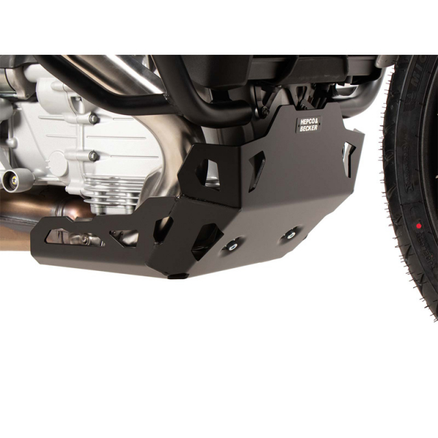 Hepco & Becker 810.560 00 01 Skid Plate, Black for Moto Guzzi