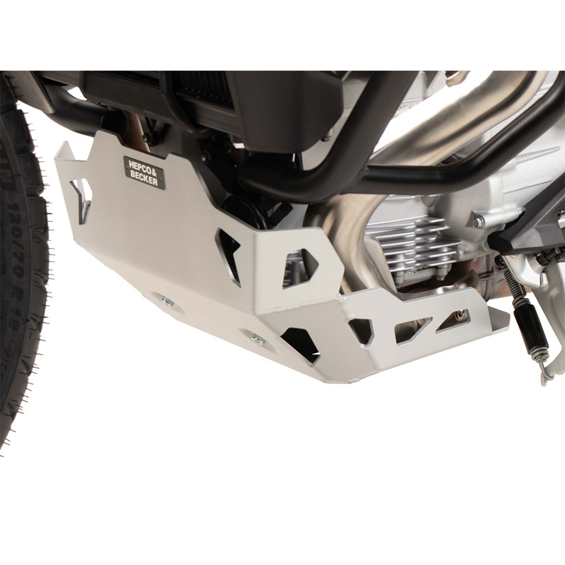 Hepco & Becker 810.560 00 12 Skid Plate, Silver for Moto Guzzi