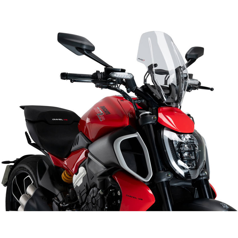 Puig 21713W New Generation Adjustable Windshield for Ducati Diavel