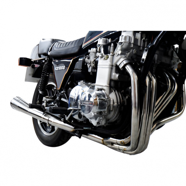 Delkevic COM47H7 6-2 Stainless Megaphone Full Exhaust for Kawasaki