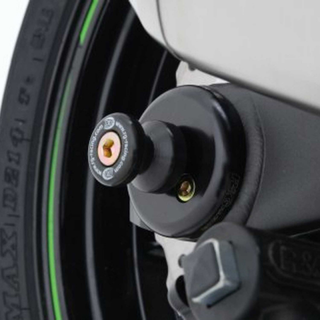 R&G SS0030BK Spool Style Axle Sliders, Rear for Kawasaki Ninja