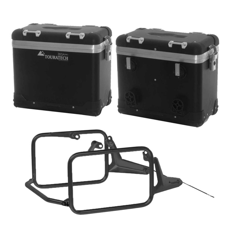 Touratech 035-5762 Zega Pro System, 38L/38L Black/Black for BMW