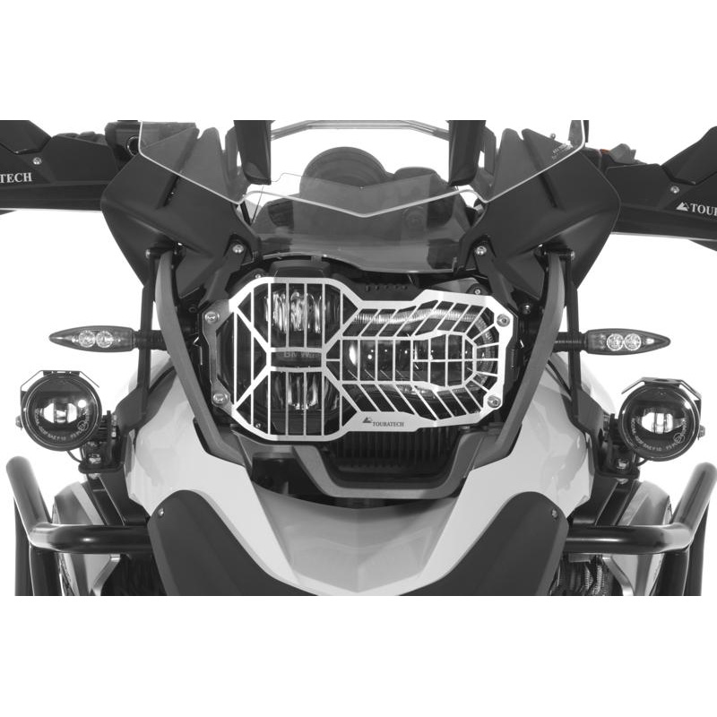 Touratech 045-5093 Steel Headlight Guard, Stainless for BMW