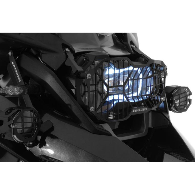 Touratech 045-5095 Steel Headlight Guard, Black for BMW R1200GS