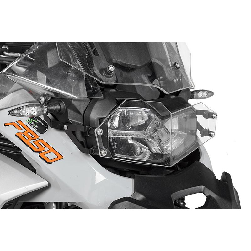Touratech 0825091 Quick Release Headlight Guard, Clear for BMW F850GS