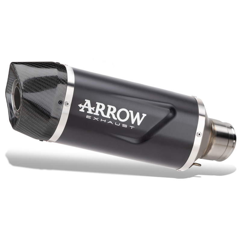 Arrow 71975AKN Indy Race Evo Slip-on Exhaust, Aluminum Dark for