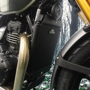Evotech PRN016953 Radiator Guard, Black for Triumph Scrambler/Speed 400 '24-