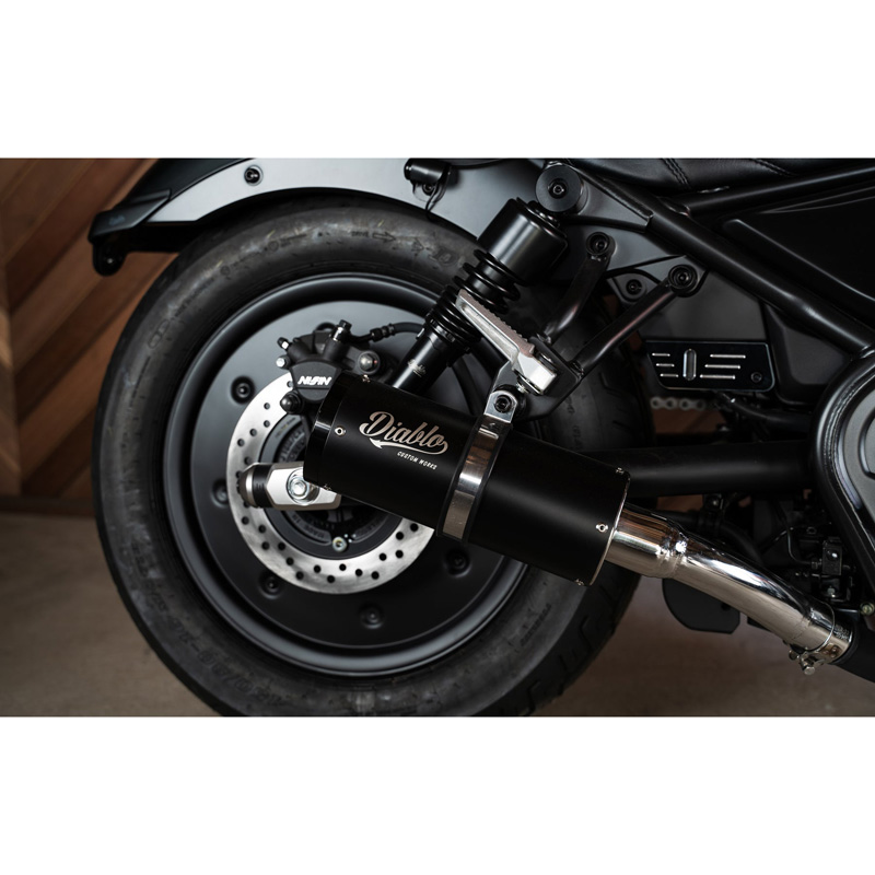 K-Speed RB0079 Diablo Slip-on Exhaust for Honda Rebel 250, 300