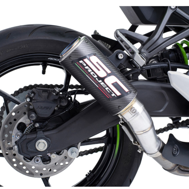 【ギフト】 Exhaust, Slip-on CR-T K42-38C Sc-Project Carbon Kawasaki for パーツ