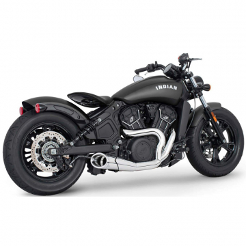view Freedom Performance IN00080 Combat 2-into-1 Shorty Exhaust, Chrome for Indian Scout '14-'24