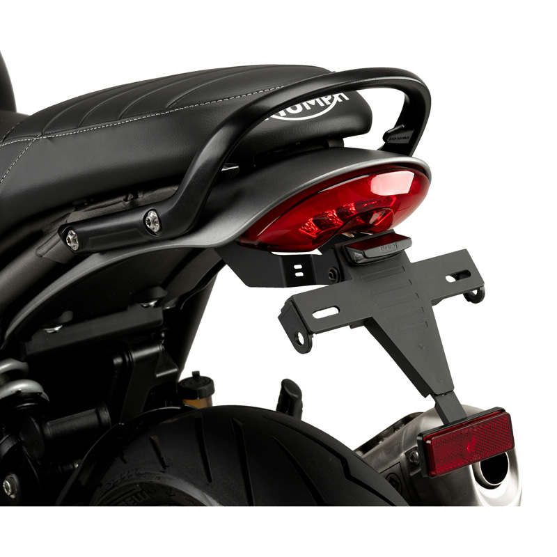 Puig 22128N License Plate Holder, Black for Triumph Speed