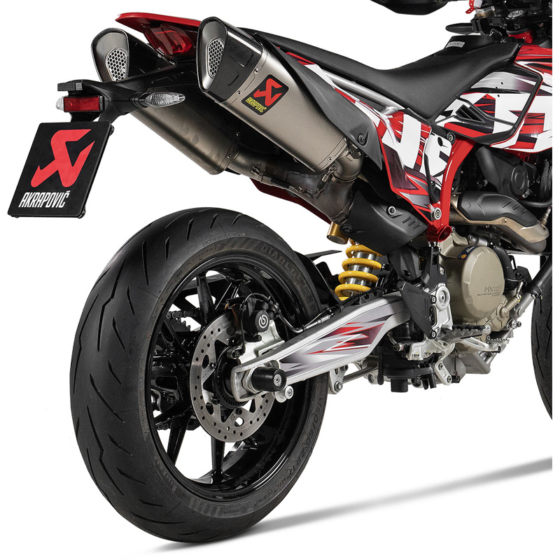 Akrapovic S-D6SO2-HAPLT Slip-on Exhausts, Titanium for Ducati
