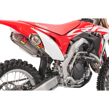 view Akrapovic S-H4MR16-CIQTA Racing Line Full Exhaust, Silver for Honda CRF450R/RX '17-'20