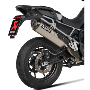 view Akrapovic S-T9SO3-HRT Slip-on Line Exhaust, Titanium for Triumph Tiger 850/900 models '20-'23
