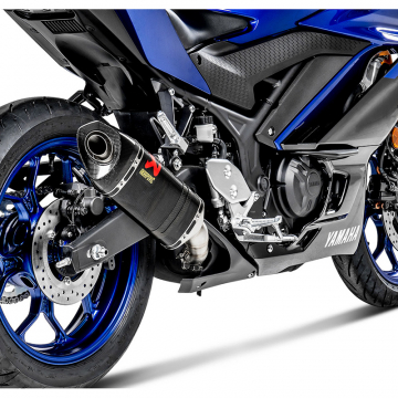 view Akrapovic S-Y2SO16-HAPC/1 Slip-on Line Exhaust for Yamaha YZF-R3 '15-'21 / MT-03 '16-'21
