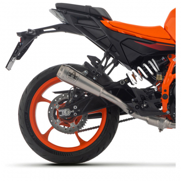 view Arrow 71972PRI Pro-Race Slip-on Exhaust, Nichrome for KTM Duke 125/390 '24-