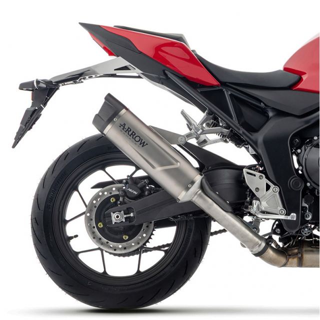 Arrow 71982PK Indy Race Evo Slip-on Exhaust, Titanium for Honda