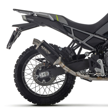 view Arrow 72659AON Indy Race Evo Exhaust Aluminum Dark for CFMoto 450MT (2025-)
