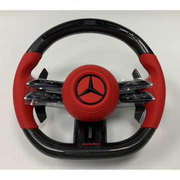 view DMP Steering Wheel AMG Style, Red for Mercedes Benz