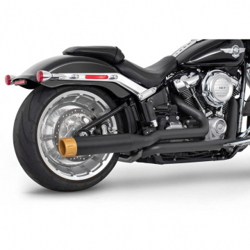 view Freedom HDST-FB4TU18BK-EAGGD 4" Tuck & Under Eagle Exhaust for Softail M8 '18-