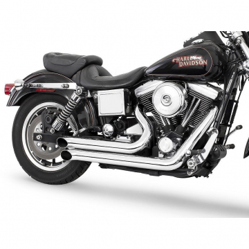 view Freedom HD00060 Declaration Turn-out Slip-on Exhaust for Harley Dyna '06-'17