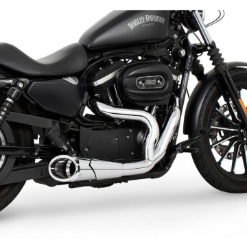 view Freedom Performance HD00559 2-Into-1 Combat Shorty Exhaust for Harley Sportster '04-