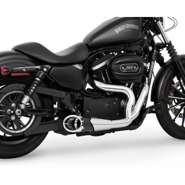 view Freedom Performance HD00686 2-Into-1 Combat Shorty Exhaust for Harley Sportster '04-