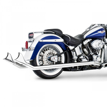 view Freedom HD00954 2.5" Classic Sharktail True-duals Exhaust, Upswepts for Softail '86-'06