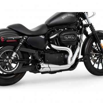 view Freedom Performance HD01095 2-Into-1 American Outlaw Shorty Exhaust for Sportster '04-'22
