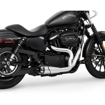 view Freedom Performance HD01096 2-Into-1 American Outlaw Shorty Exhaust for Sportster '04-'22