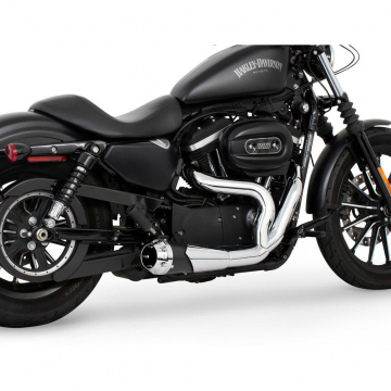 view Freedom Performance HD01111 2-Into-1 American Outlaw Shorty Exhaust for Sportster '04-'22