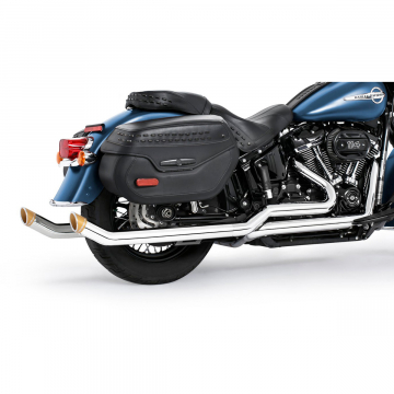 view Freedom Performance HD01454 2.5" Upswept True-Dual Slash Exhaust for Softail M8 '18-