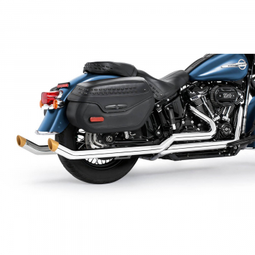 view Freedom Performance HD01455 2.5" Upswept True-Dual Slash Exhaust for Softail M8 '18-