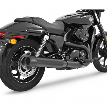 view Freedom HDS-4SOBK-EAGBK 4" Eagle Single Slip-on Exhaust for Harley-Davidson Street