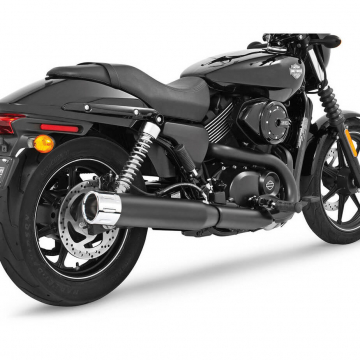 view Freedom HDS-4SOBK-EAGCR 4" Eagle Single Slip-on Exhaust for Harley-Davidson Street