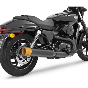 view Freedom HDS-4SOBK-EAGGD 4" Eagle Single Slip-on Exhaust for Harley-Davidson Street