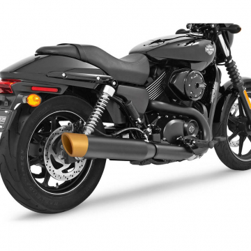 view Freedom HDS-4SOBK-LIBGD 4" Liberty Single Slip-on Exhaust for Harley-Davidson Street