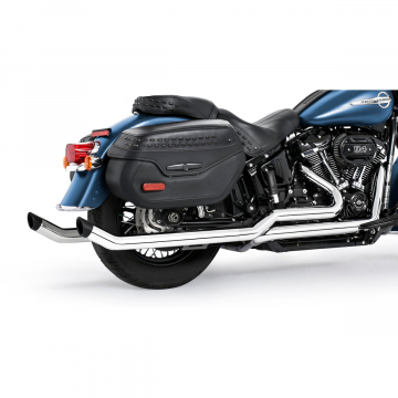 view Freedom HDST-2.5USTDCR-SLHBK 2.5" Upswept True-Dual Slash Exhaust for Softail M8 '18-