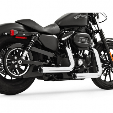 view Freedom Performance HD00382 Staggered Duals Exhaust for Sportster '04-'22